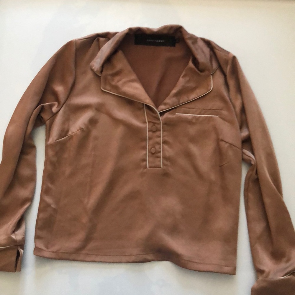Silky long sleeve top